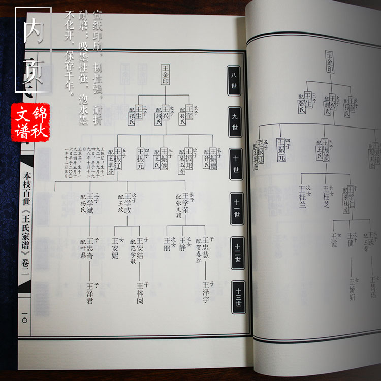本枝百世王氏家譜格式現(xiàn)代蘇氏(圖文一體，豎排)