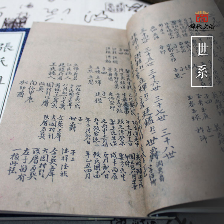 張氏祖譜，老譜影印，錦秋文譜家譜館制作圖7